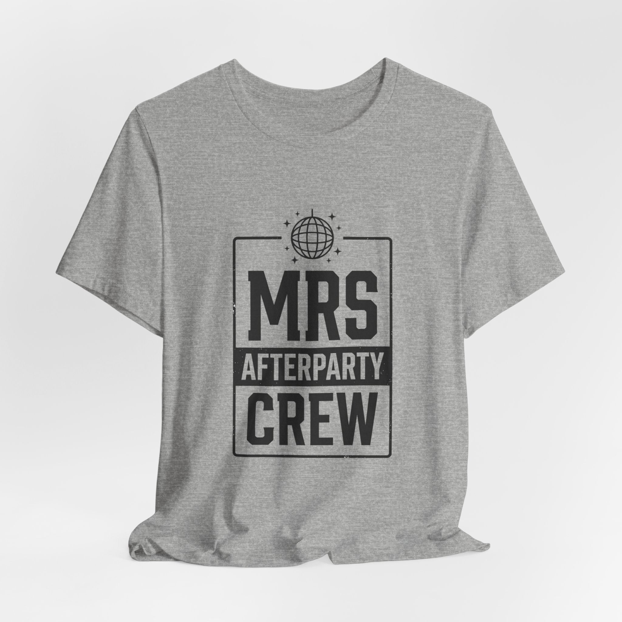 Mrs Afterparty Crew T-Shirt | Bride Era Slogan, Retro Script Tee
