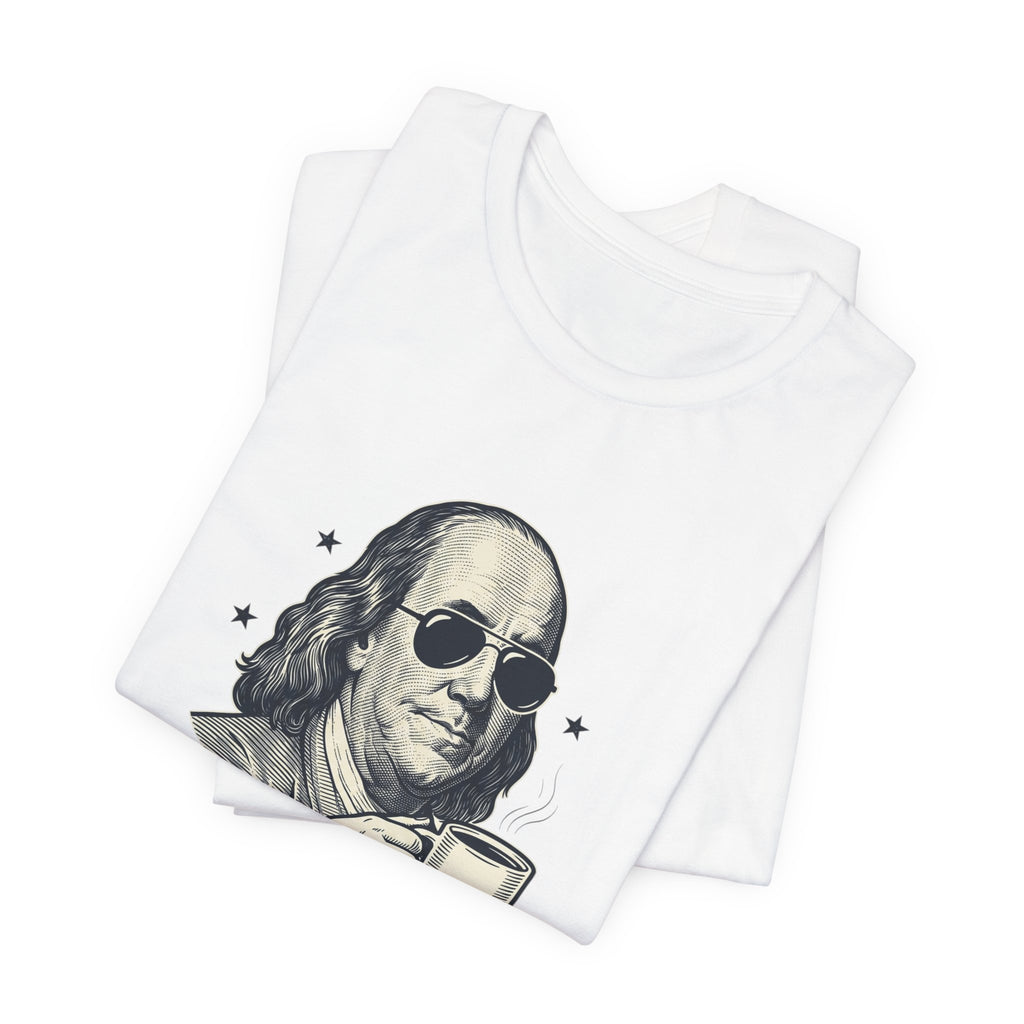 Revolution Runs on Coffee Tee | Founding Daddies, Vintage Patriotic Humor