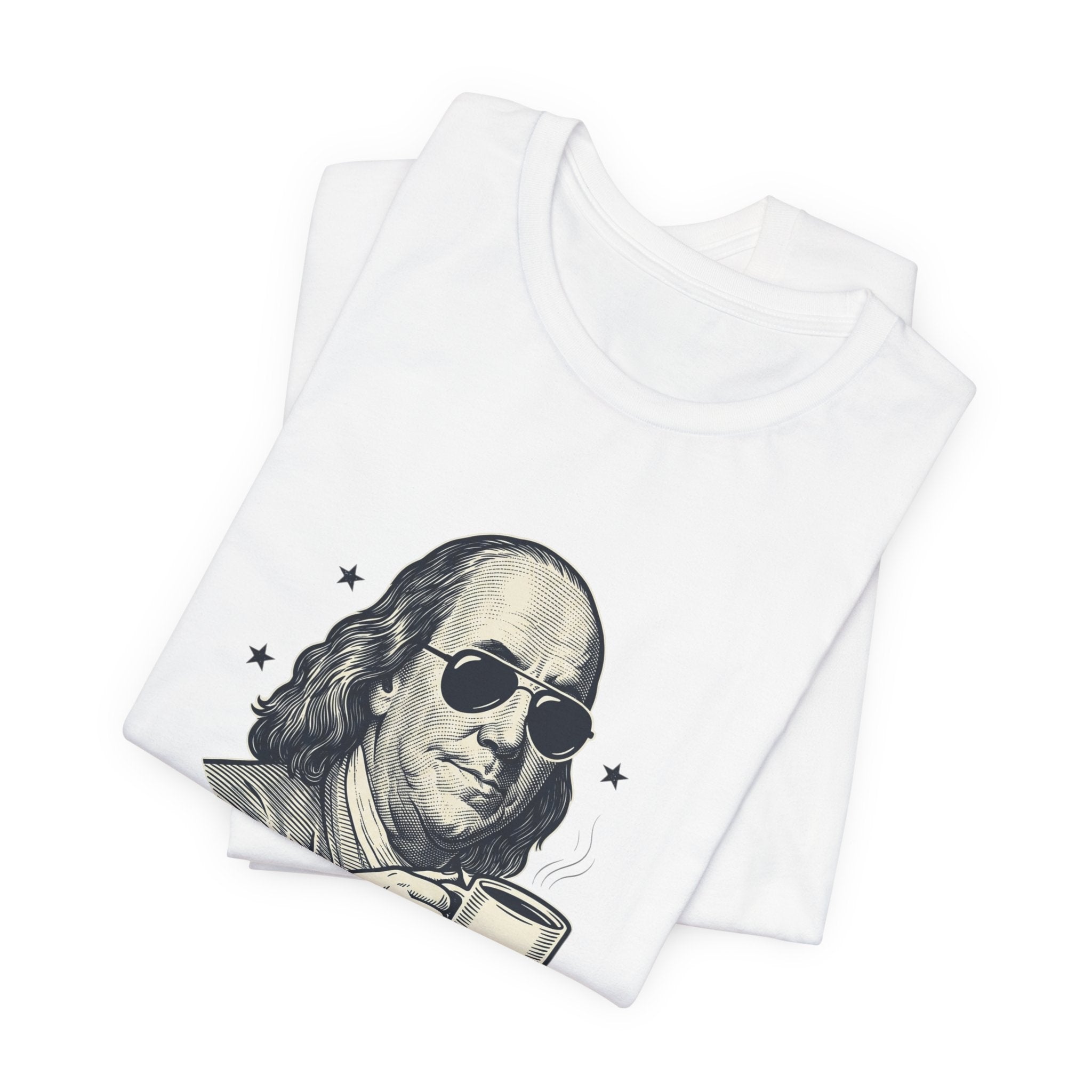 Revolution Runs on Coffee Tee | Founding Daddies, Vintage Patriotic Humor