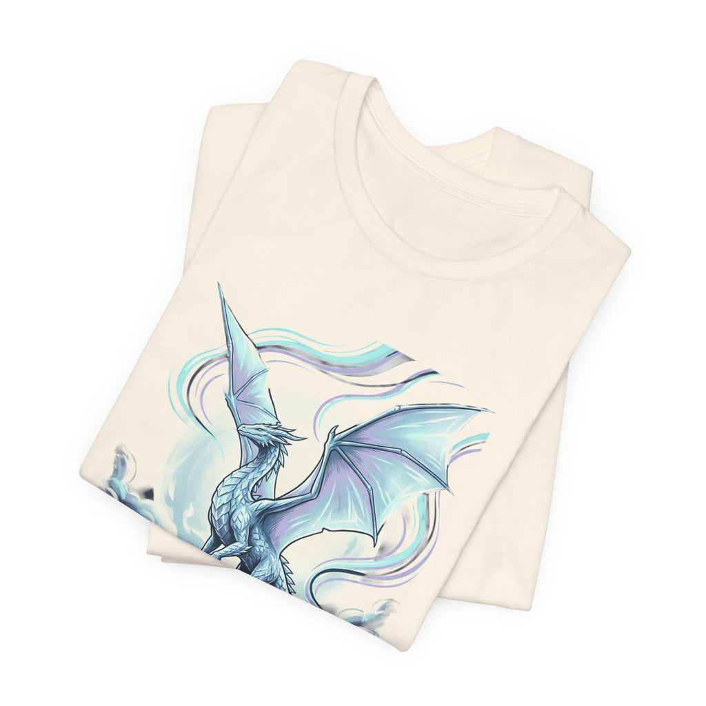 Ice Dragon Illustration T-Shirt | Fantasy Dragon Art, Mythical Creature Tee