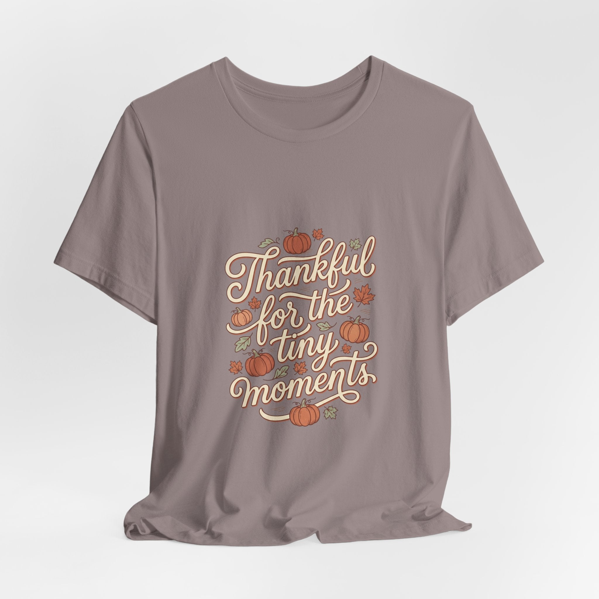 Thankful for the Tiny Moments Tee | Pumpkin Fall Script Graphic