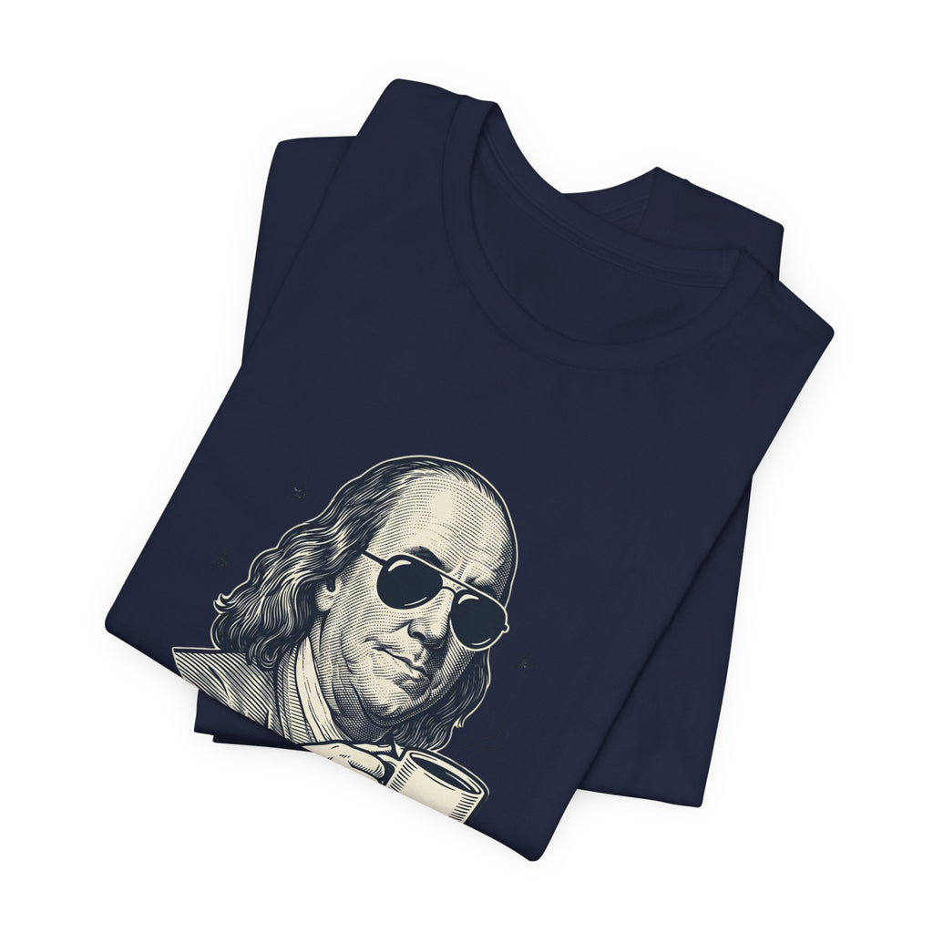 Revolution Runs on Coffee Tee | Founding Daddies, Vintage Patriotic Humor