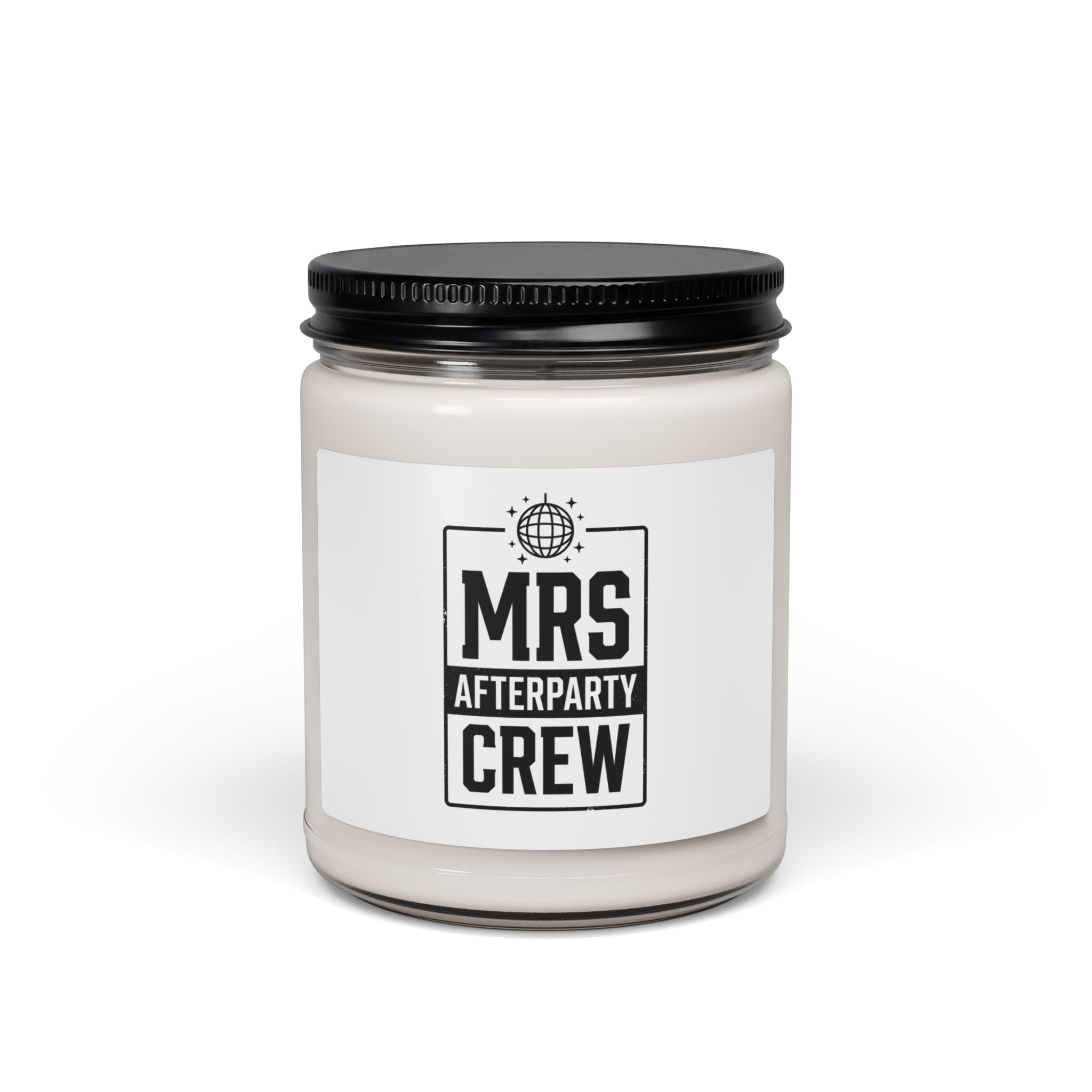 Mrs Afterparty Crew Candle, Scented Soy Jar, Bride Era Slogan