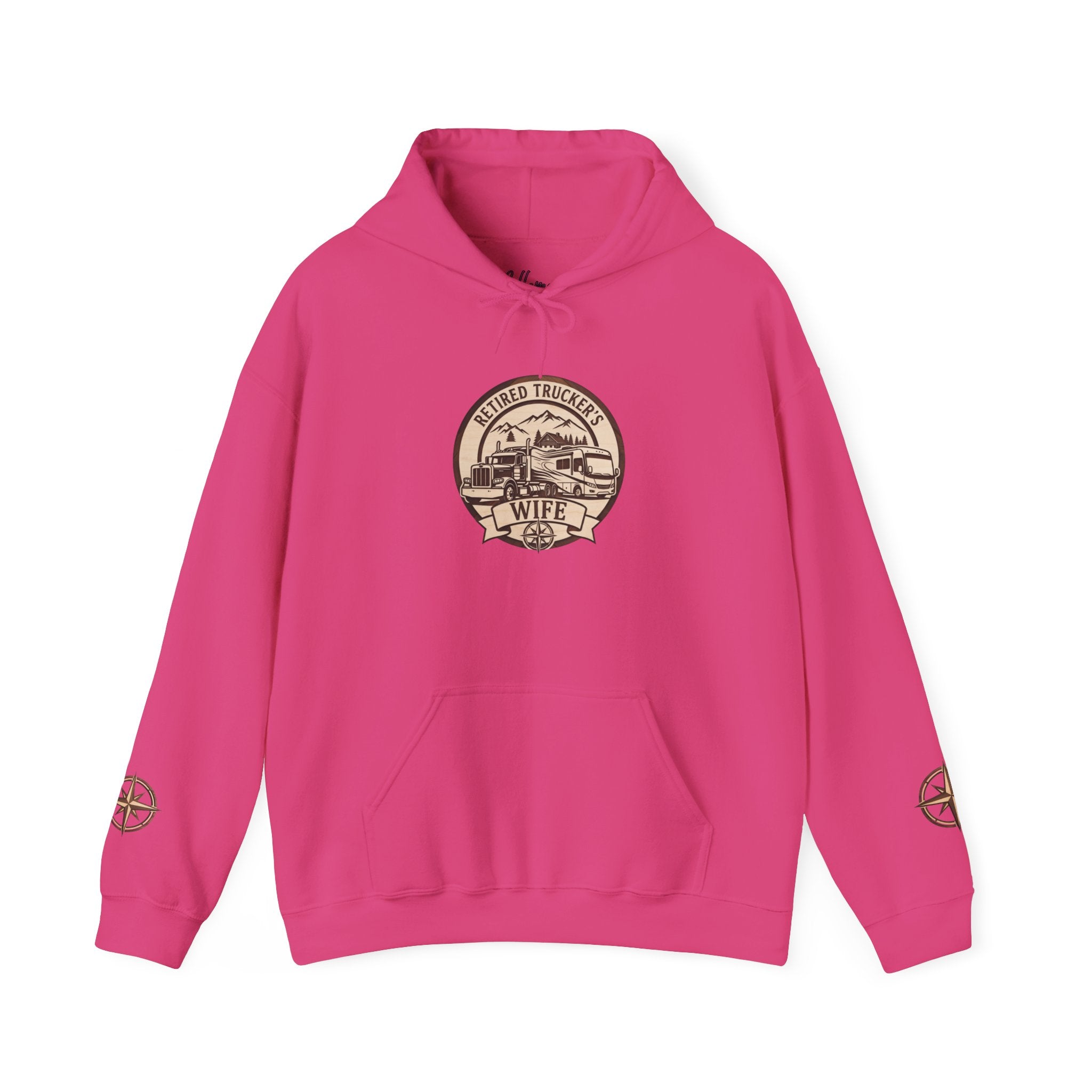 Retired Truckers Wife Hoodie — Vintage 'Retro Trailer Life' Pullover