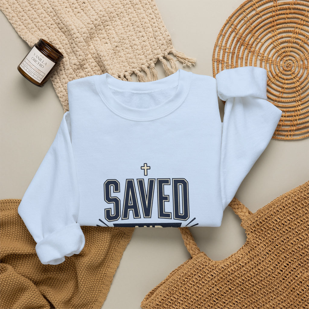 Saved and So Free Sweatshirt | Faith & Freedom 4th of July Christian Patriotic