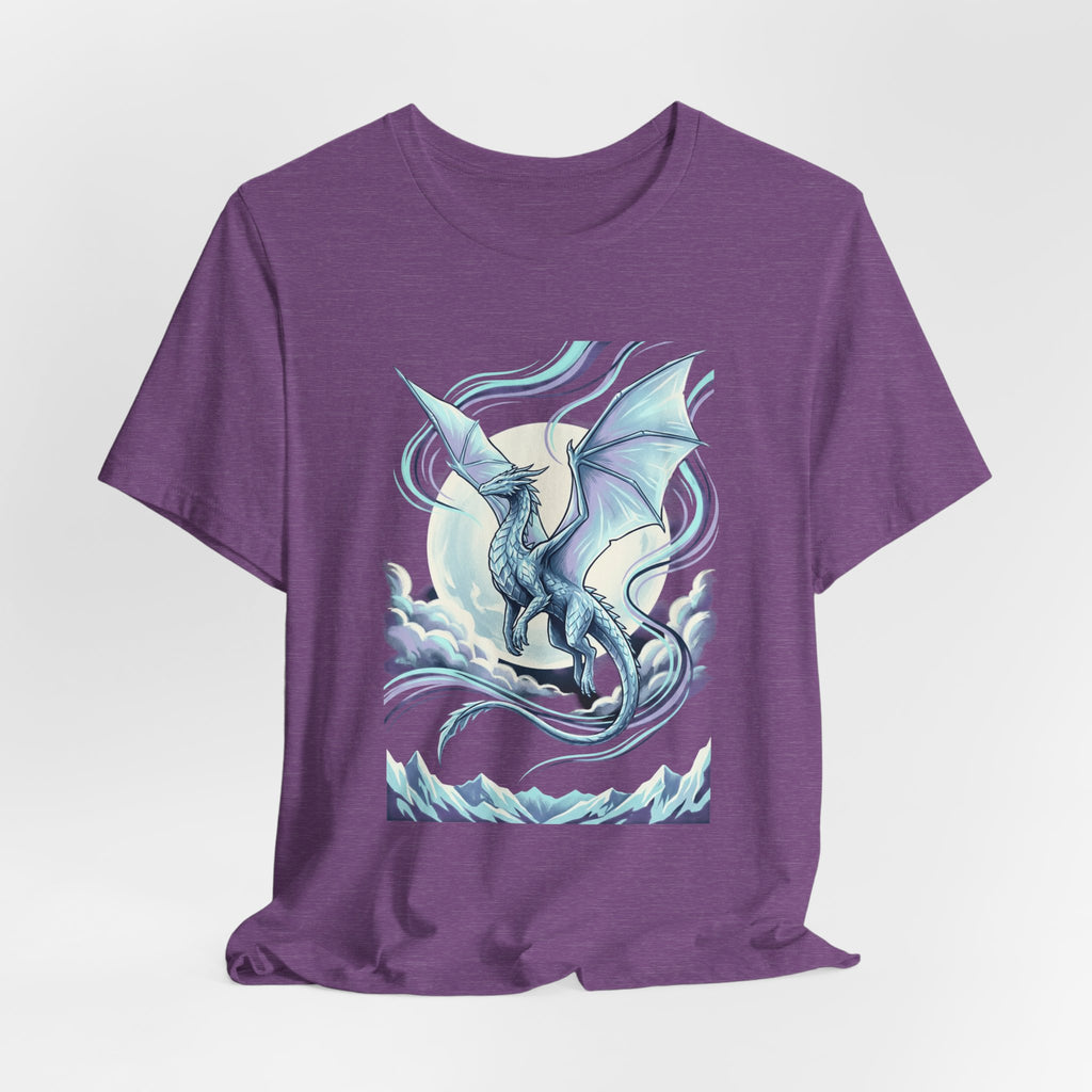 Ice Dragon Illustration T-Shirt | Fantasy Dragon Art, Mythical Creature Tee
