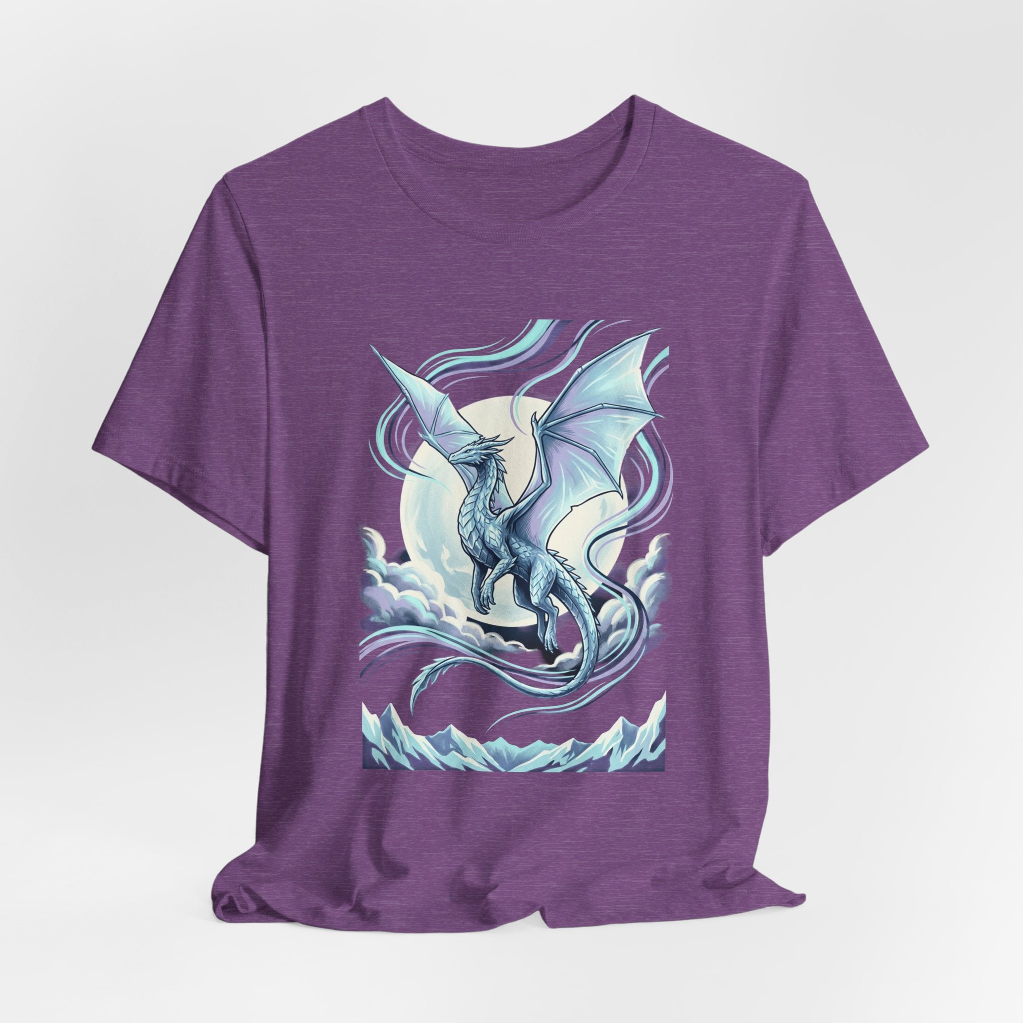 Ice Dragon Illustration T-Shirt | Fantasy Dragon Art, Mythical Creature Tee