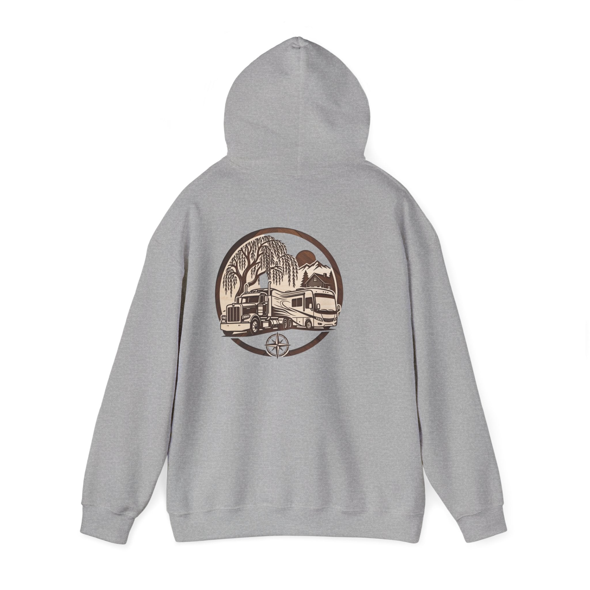 RV Adventure Hoodie – Retro Camper Travel Graphic Hooded Sweatshirt