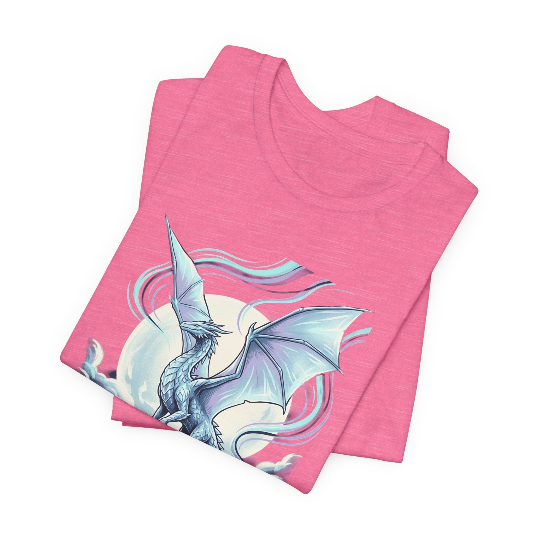 Ice Dragon Illustration T-Shirt | Fantasy Dragon Art, Mythical Creature Tee