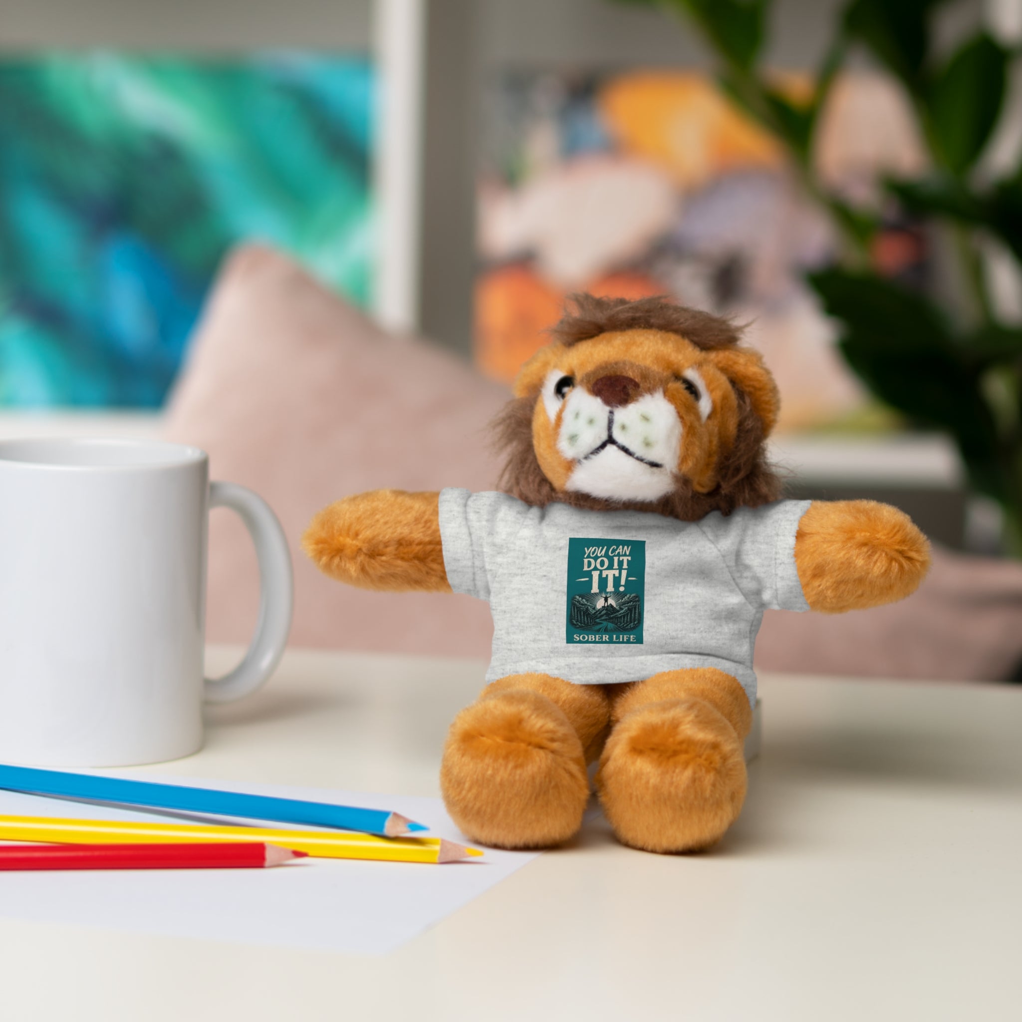 Motivational Teddy Bear with “You Can Do It!” Tee