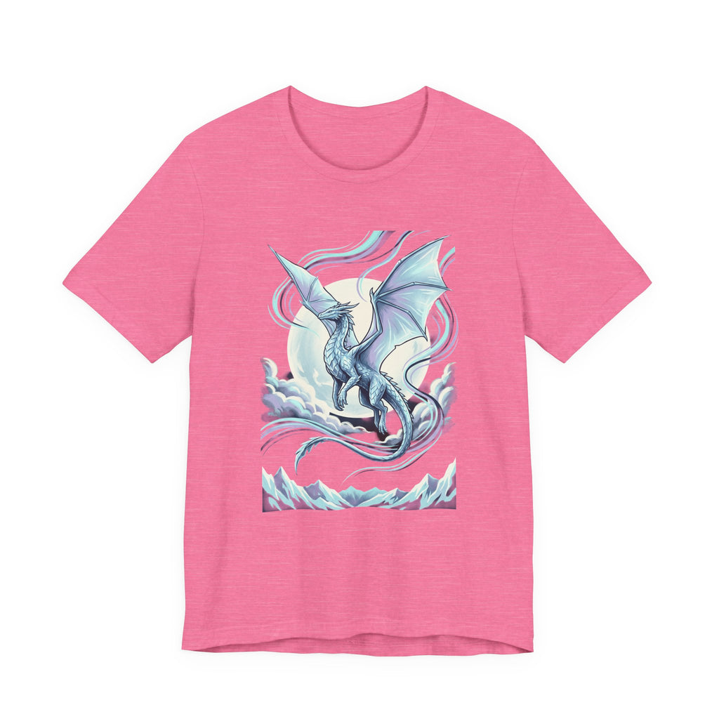 Ice Dragon Illustration T-Shirt | Fantasy Dragon Art, Mythical Creature Tee
