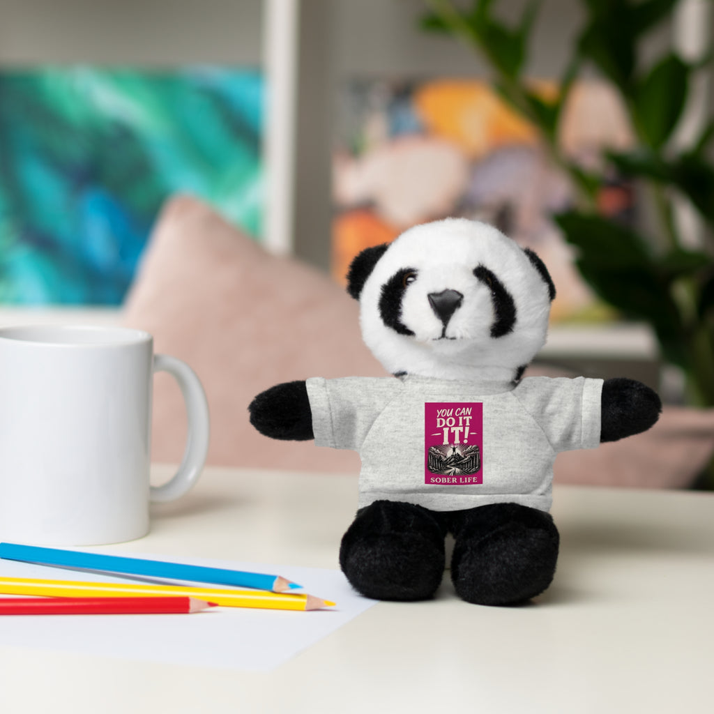 Motivational Teddy Bear with 'You Can Do It!' Tee