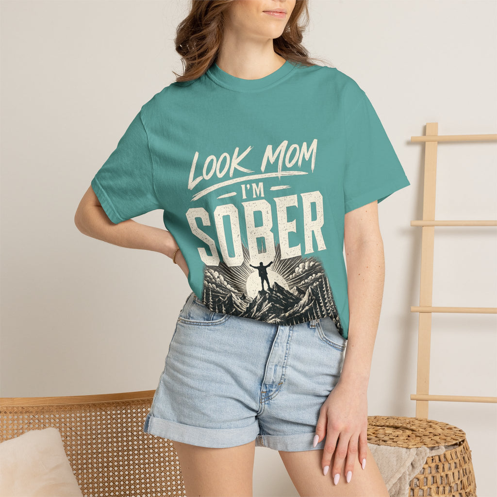 Look Mom I’m Sober T-Shirt — Recovery Pride Graphic Tee