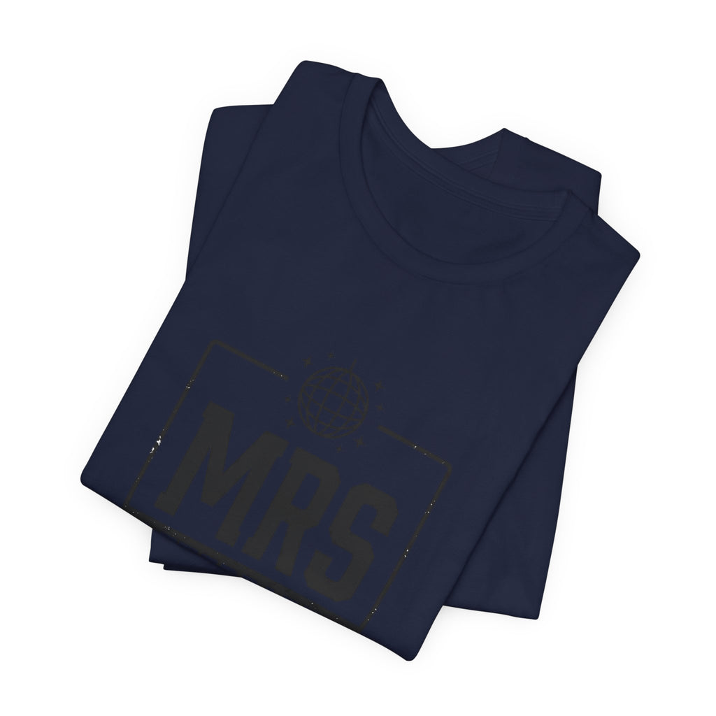Mrs Afterparty Crew T-Shirt | Bride Era Slogan, Retro Script Tee