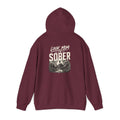 Hoodie — "Sober" Mountain Path Vintage Graphic Pullover