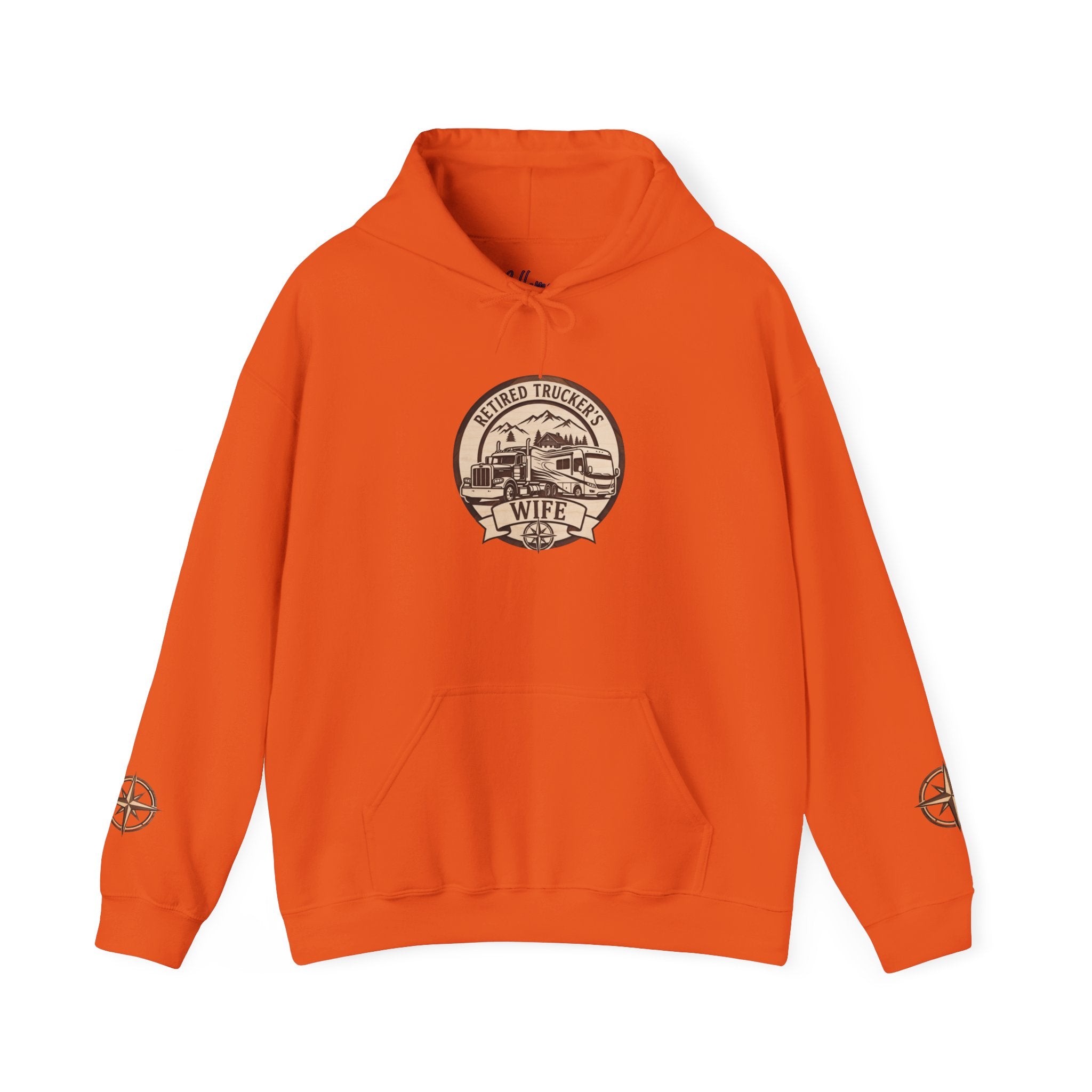 Retired Truckers Wife Hoodie — Vintage 'Retro Trailer Life' Pullover