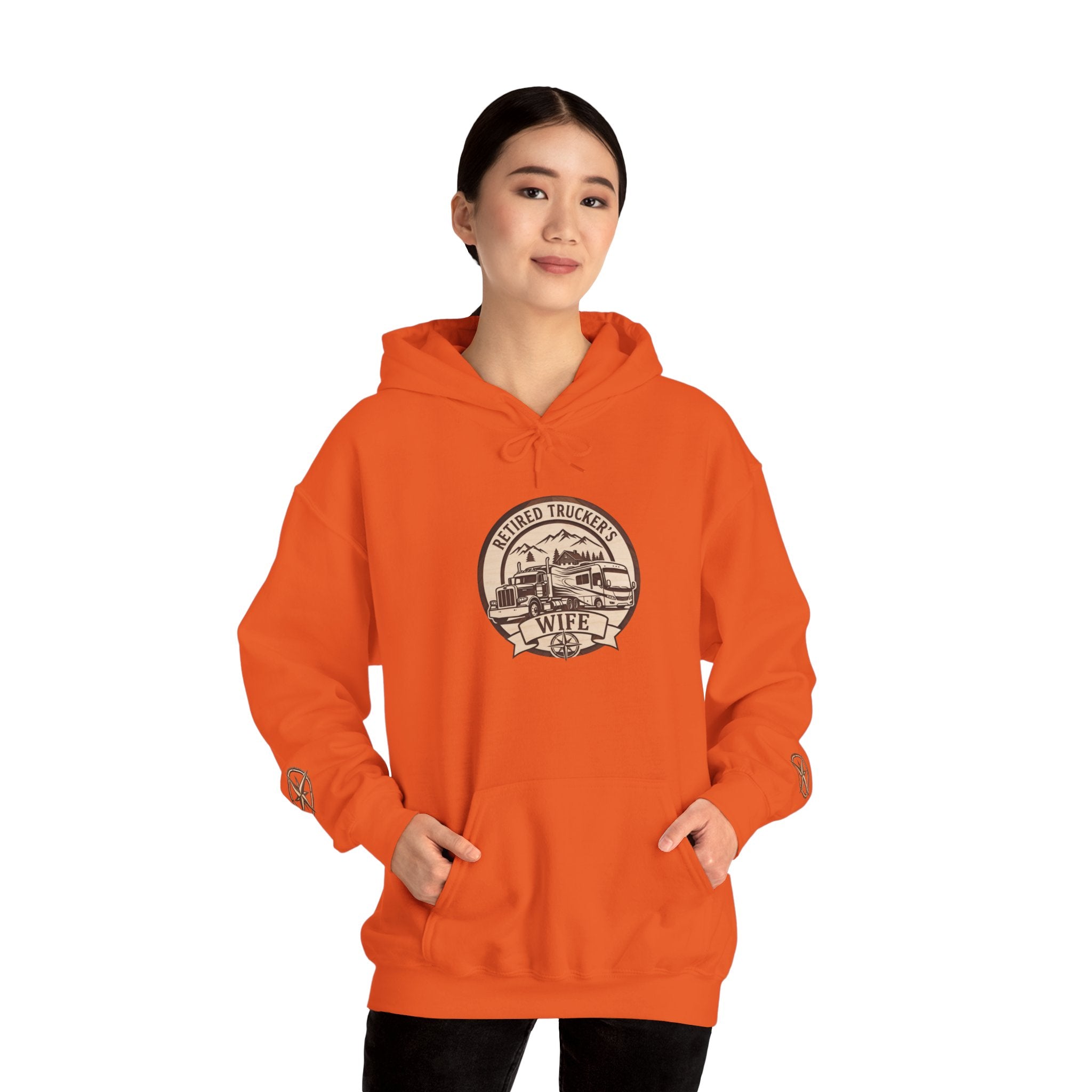Retired Truckers Wife Hoodie — Vintage 'Retro Trailer Life' Pullover