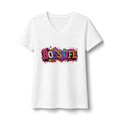 BOSS LIFE V-Neck Tee — Colorful Graffiti Graphic Women's Shirt