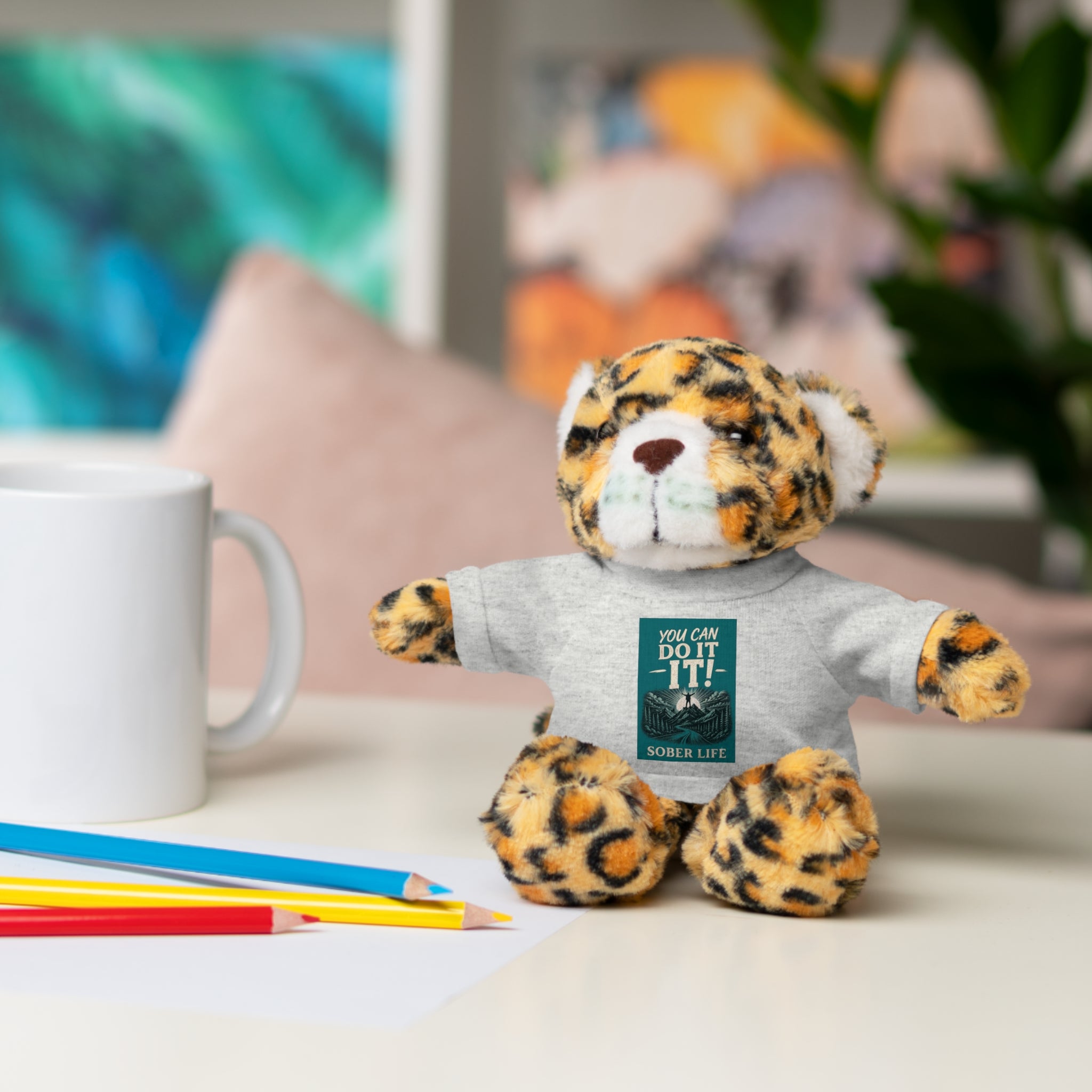 Motivational Teddy Bear with “You Can Do It!” Tee