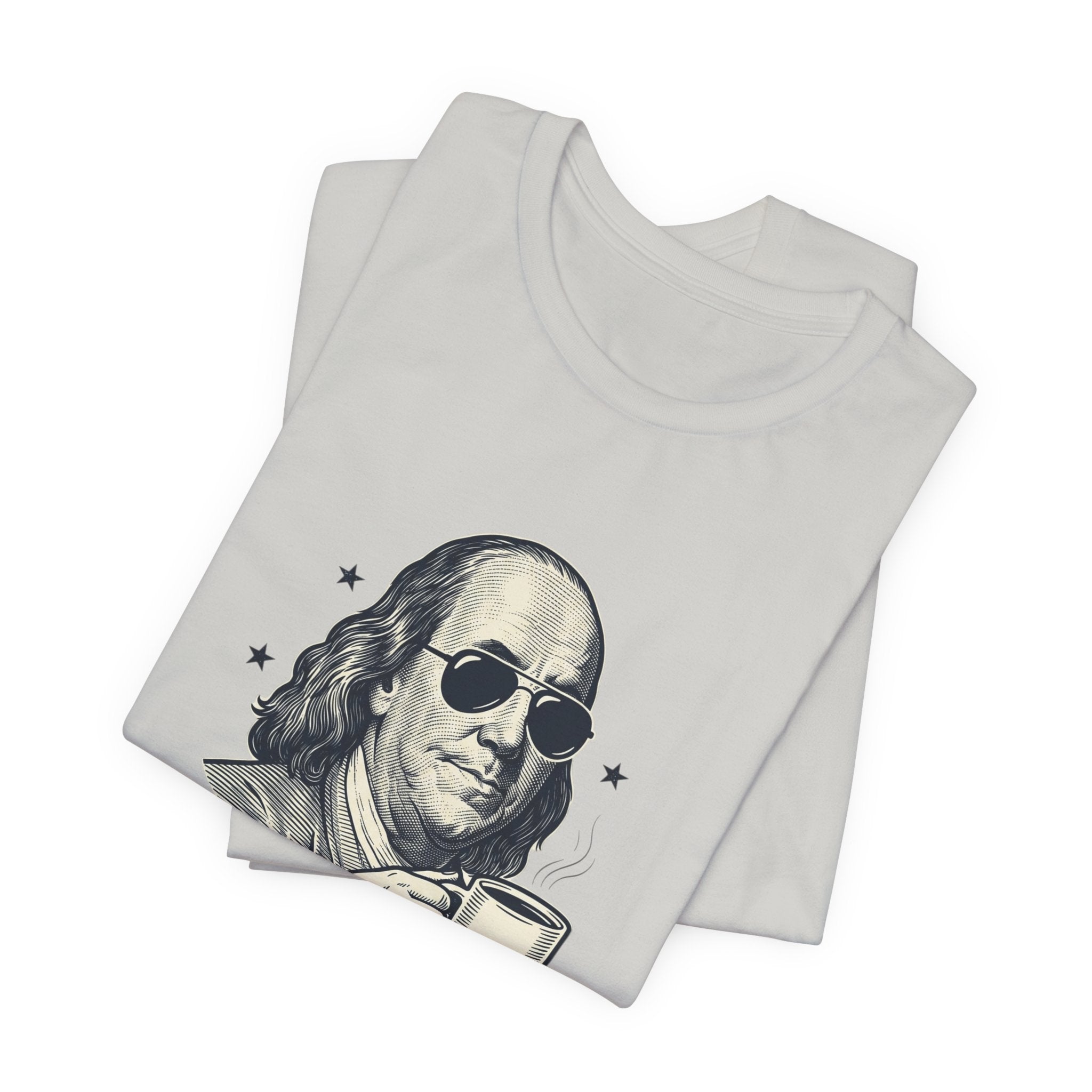 Revolution Runs on Coffee Tee | Founding Daddies, Vintage Patriotic Humor