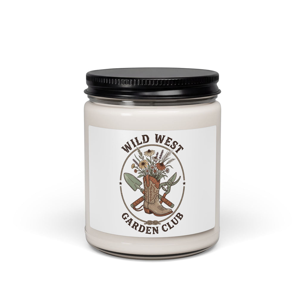Wild West Garden Club Candle, Cowgirl Western Boots Floral Soy Candle