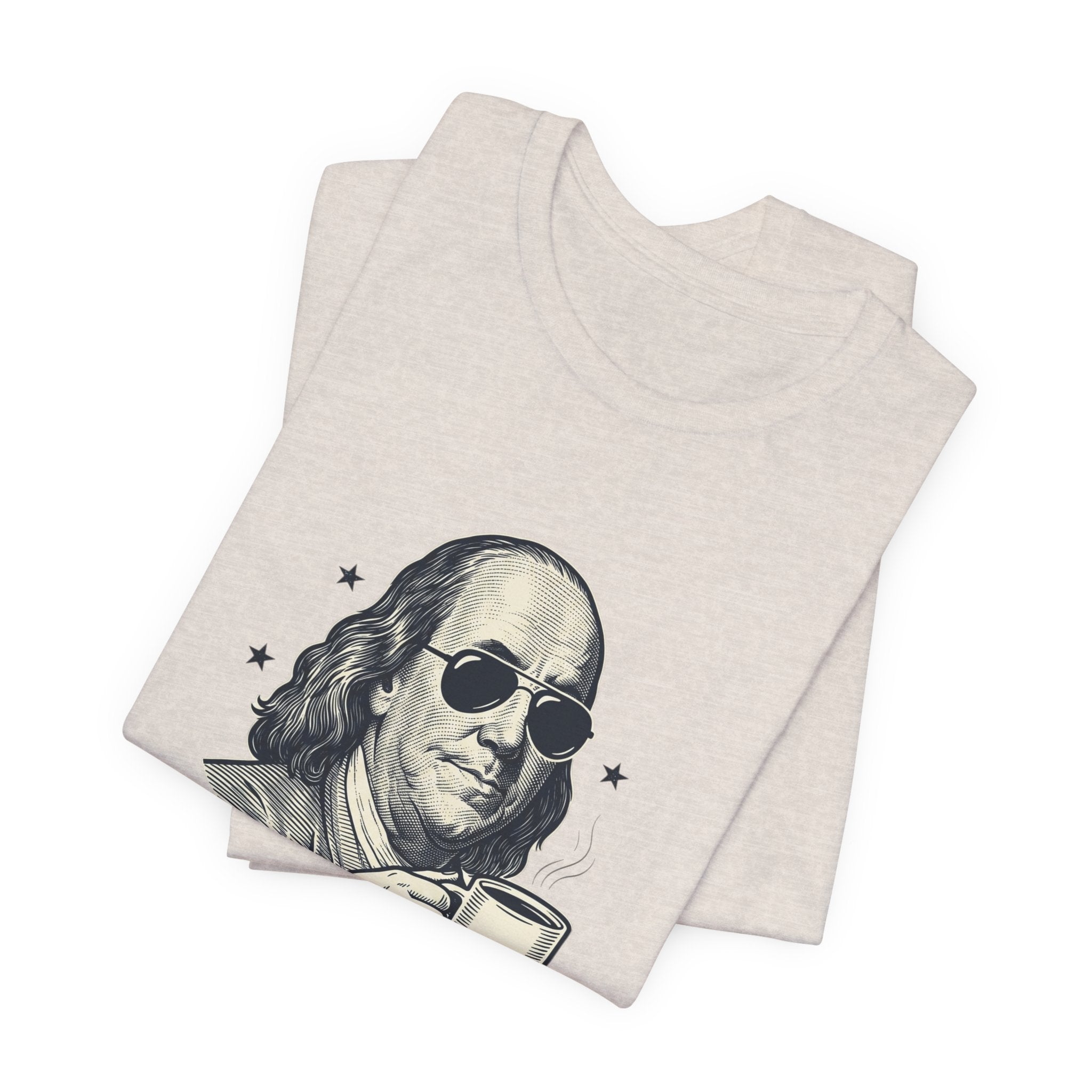 Revolution Runs on Coffee Tee | Founding Daddies, Vintage Patriotic Humor