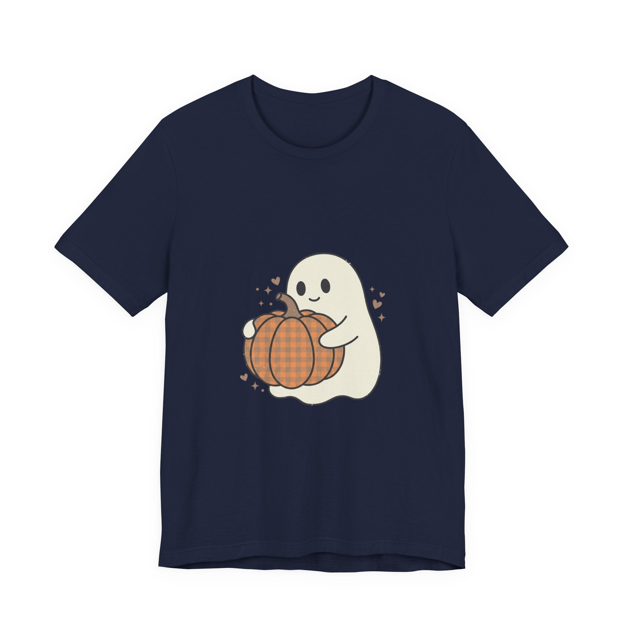 Cute Ghost Holding Pumpkin Tee | Pumpkin Halloween Fall Aesthetic