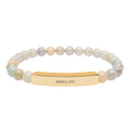 Engravable Natural Stone Stretch Bar Bracelet – Personalized Beaded Bracelet