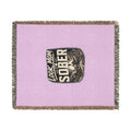 Sober Badge Woven Blanket — Cozy Recovery Throw