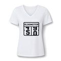 Oldometer 50 V-Neck Tee — Funny 50th Birthday Shirt for Women