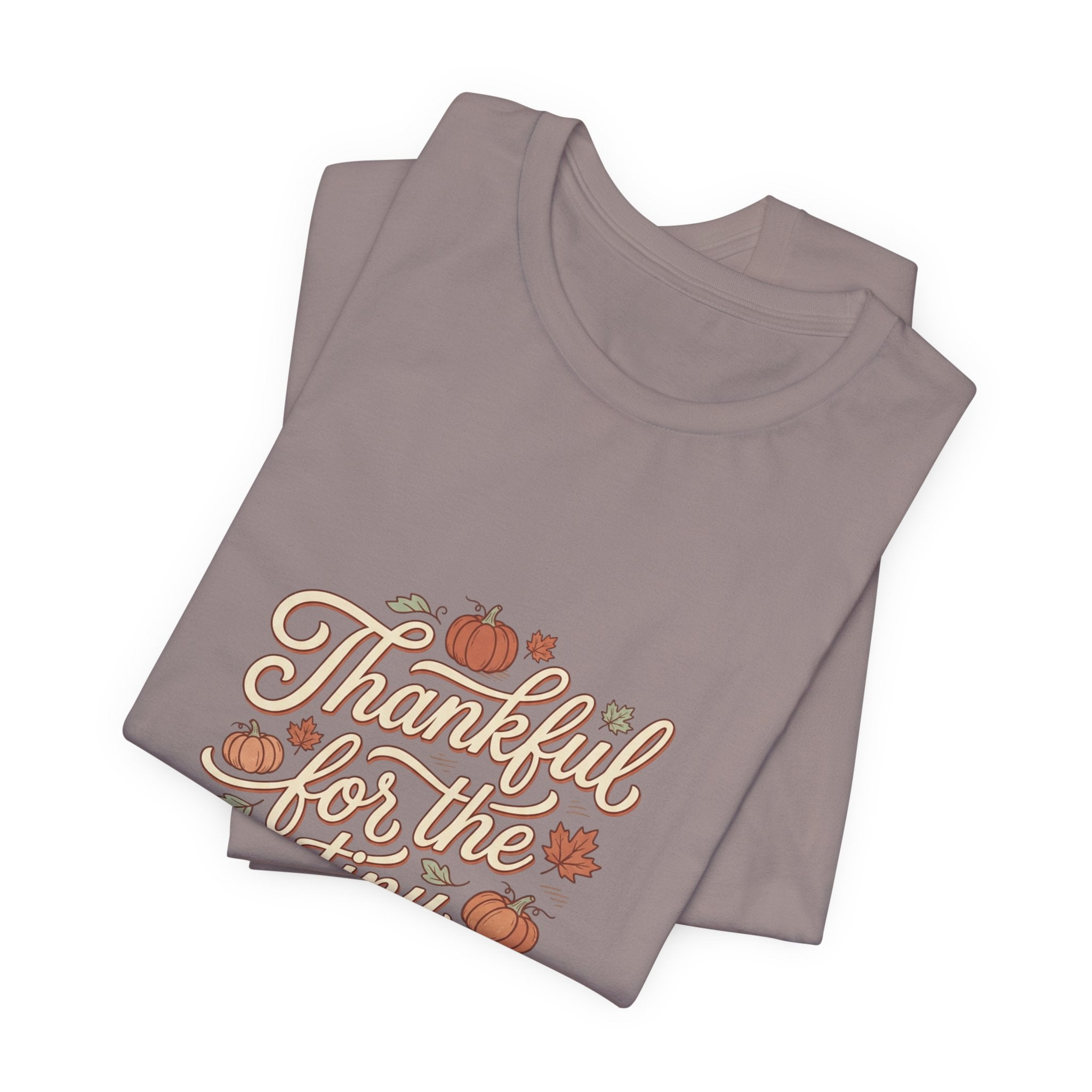 Thankful for the Tiny Moments Tee | Pumpkin Fall Script Graphic