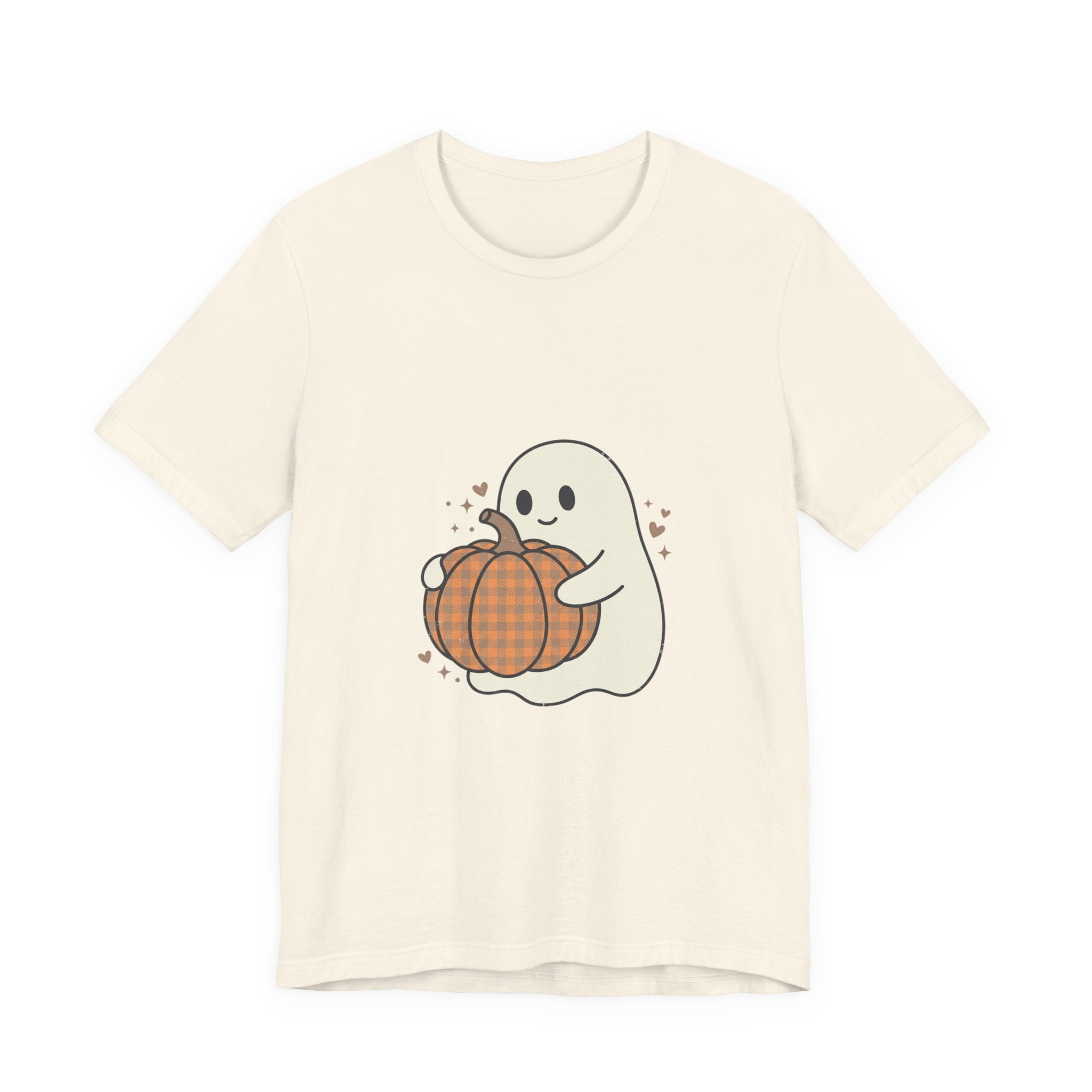Cute Ghost Holding Pumpkin Tee | Pumpkin Halloween Fall Aesthetic