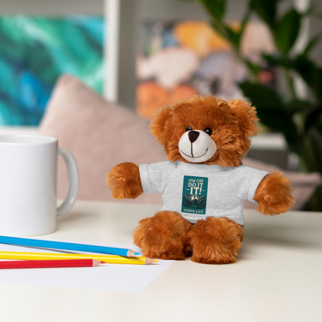 Motivational Teddy Bear with “You Can Do It!” Tee