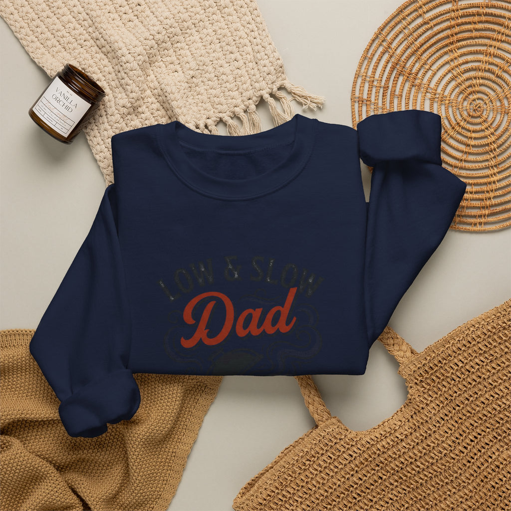 Low & Slow Dad Crewneck Sweatshirt | Backyard Pitmaster, Father's Day BBQ