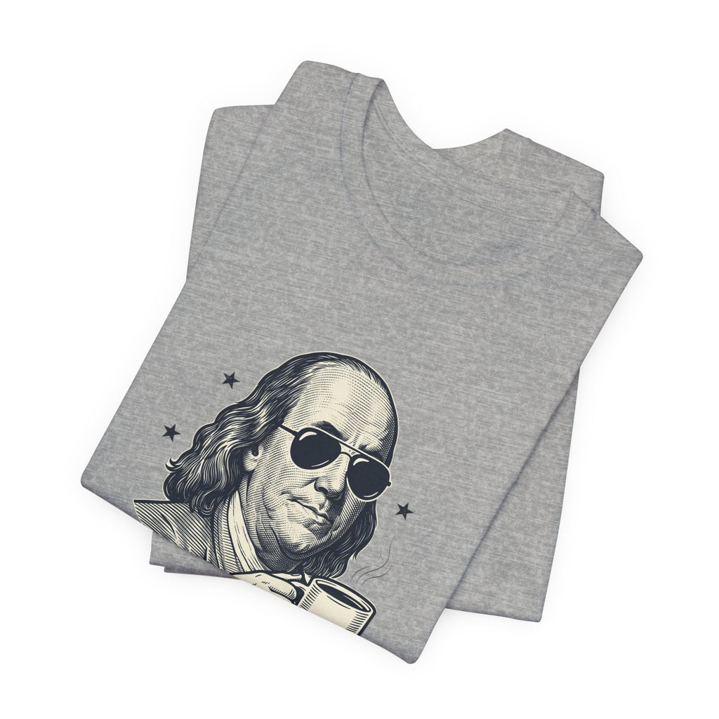 Revolution Runs on Coffee Tee | Founding Daddies, Vintage Patriotic Humor