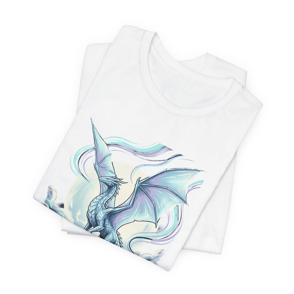 Ice Dragon Illustration T-Shirt | Fantasy Dragon Art, Mythical Creature Tee