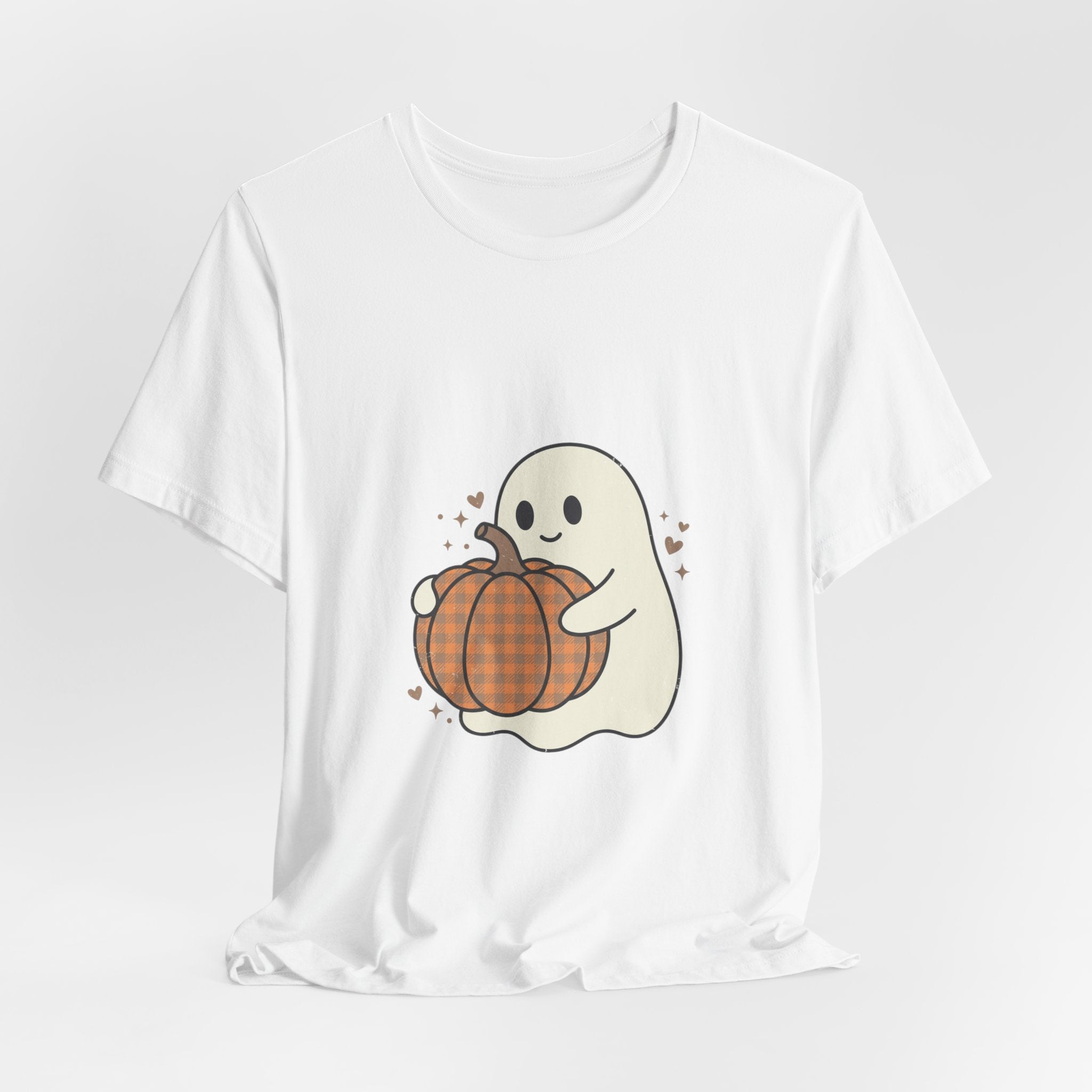 Cute Ghost Holding Pumpkin Tee | Pumpkin Halloween Fall Aesthetic