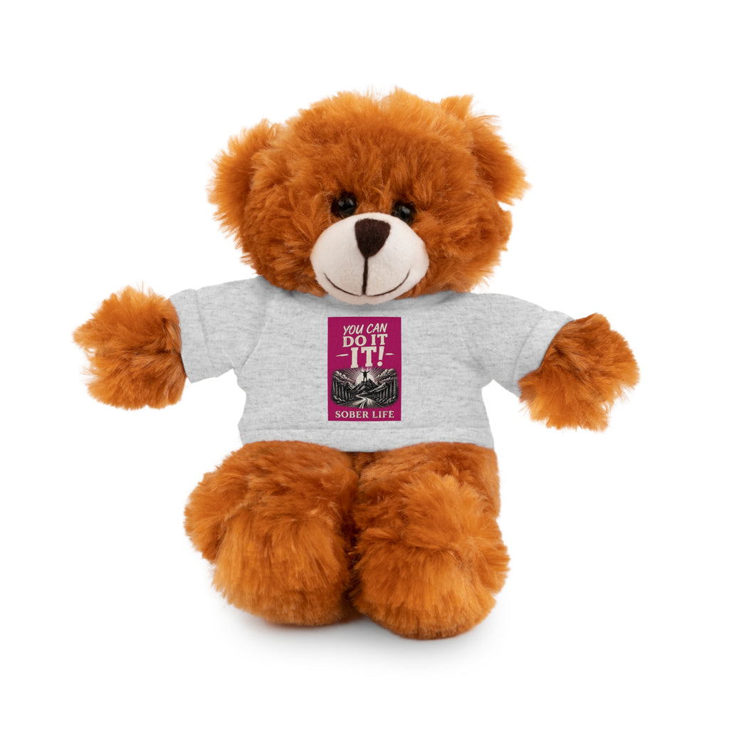 Motivational Teddy Bear with 'You Can Do It!' Tee