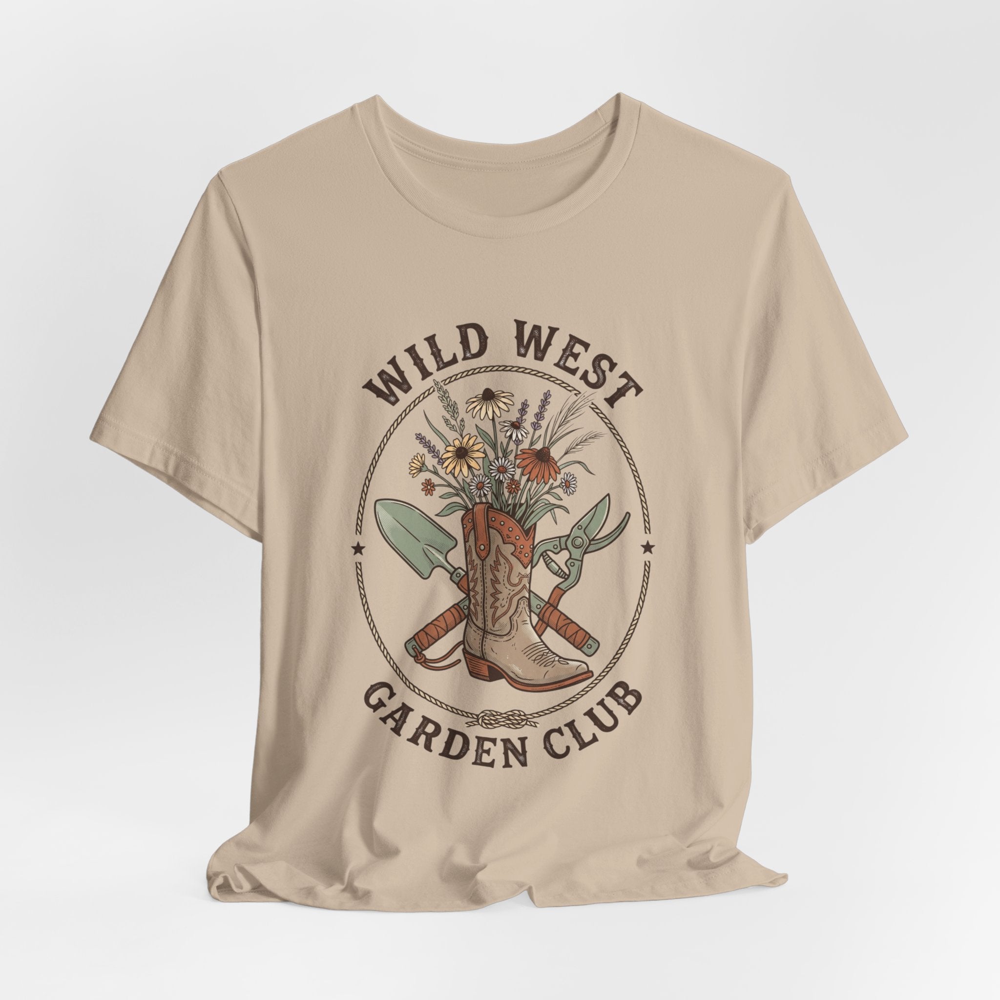 Wild West Garden Club Tee | Cowgirl Gardening, Western Boots & Desert Florals