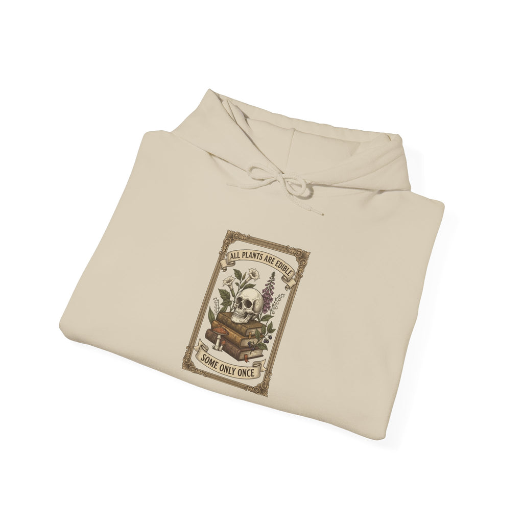 All Plants Are Edible Hoodie | Vintage Botanical Mycology Illustration