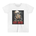 Youth Tee — Cute Creepy Skull 'Will You Be My New Friend? The Last One Got Away' Graphic