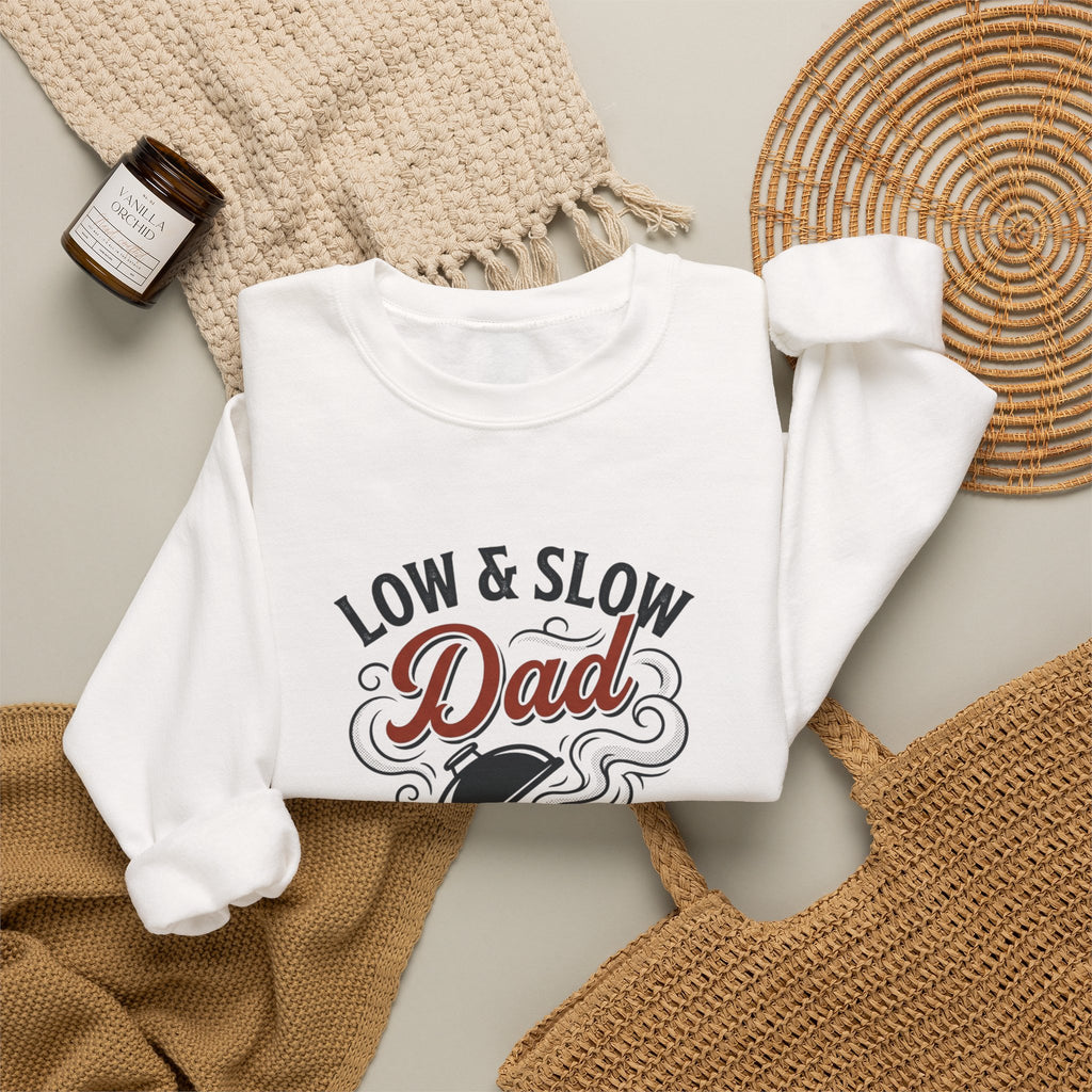 Low & Slow Dad Crewneck Sweatshirt | Backyard Pitmaster, Father's Day BBQ