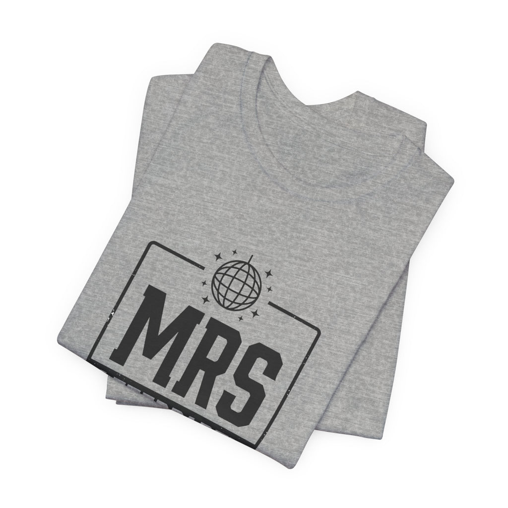 Mrs Afterparty Crew T-Shirt | Bride Era Slogan, Retro Script Tee
