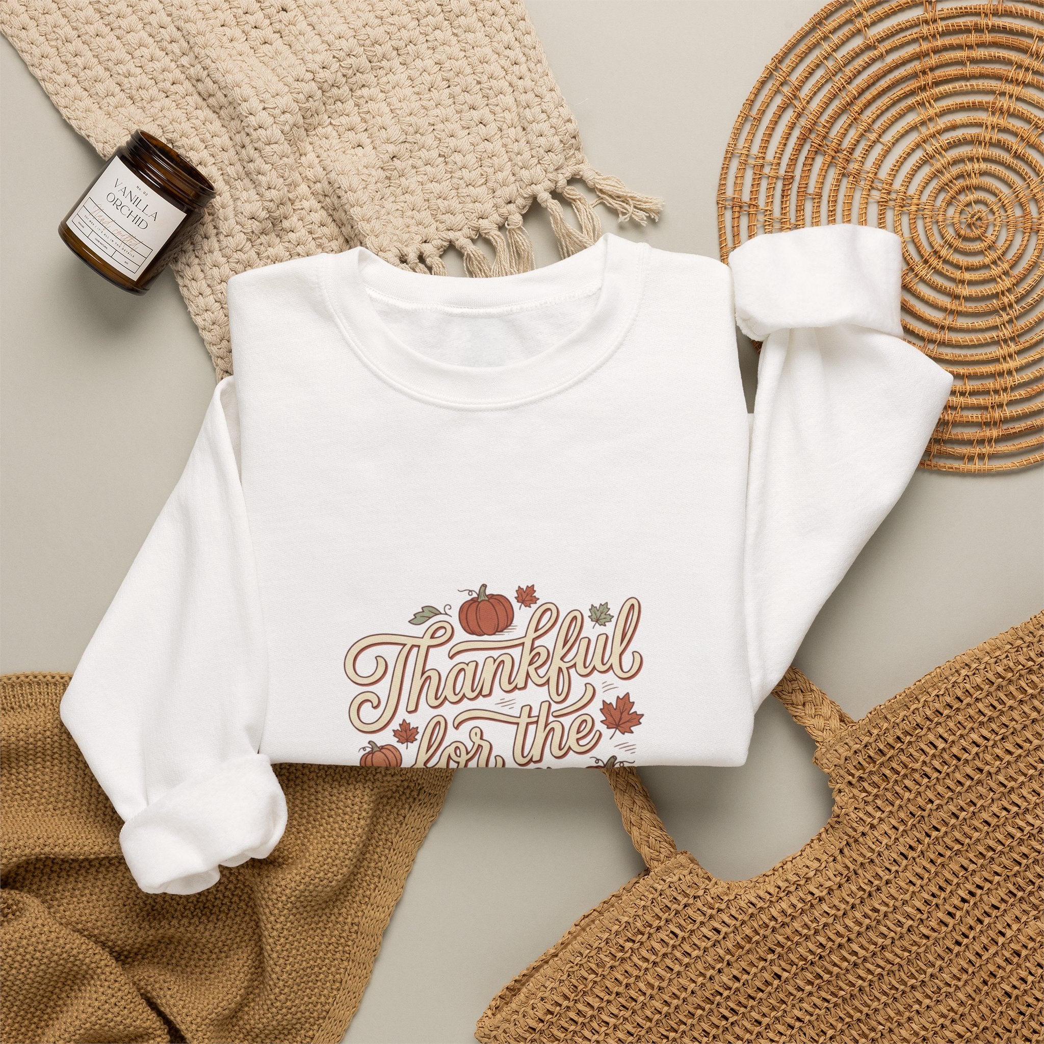 Thankful For Tiny Moments Sweatshirt | Pumpkin Fall Aesthetic
