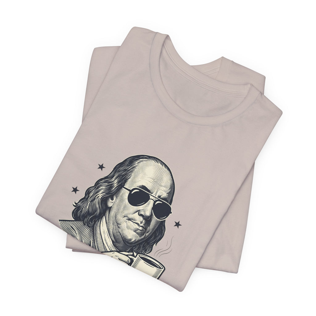 Revolution Runs on Coffee Tee | Founding Daddies, Vintage Patriotic Humor