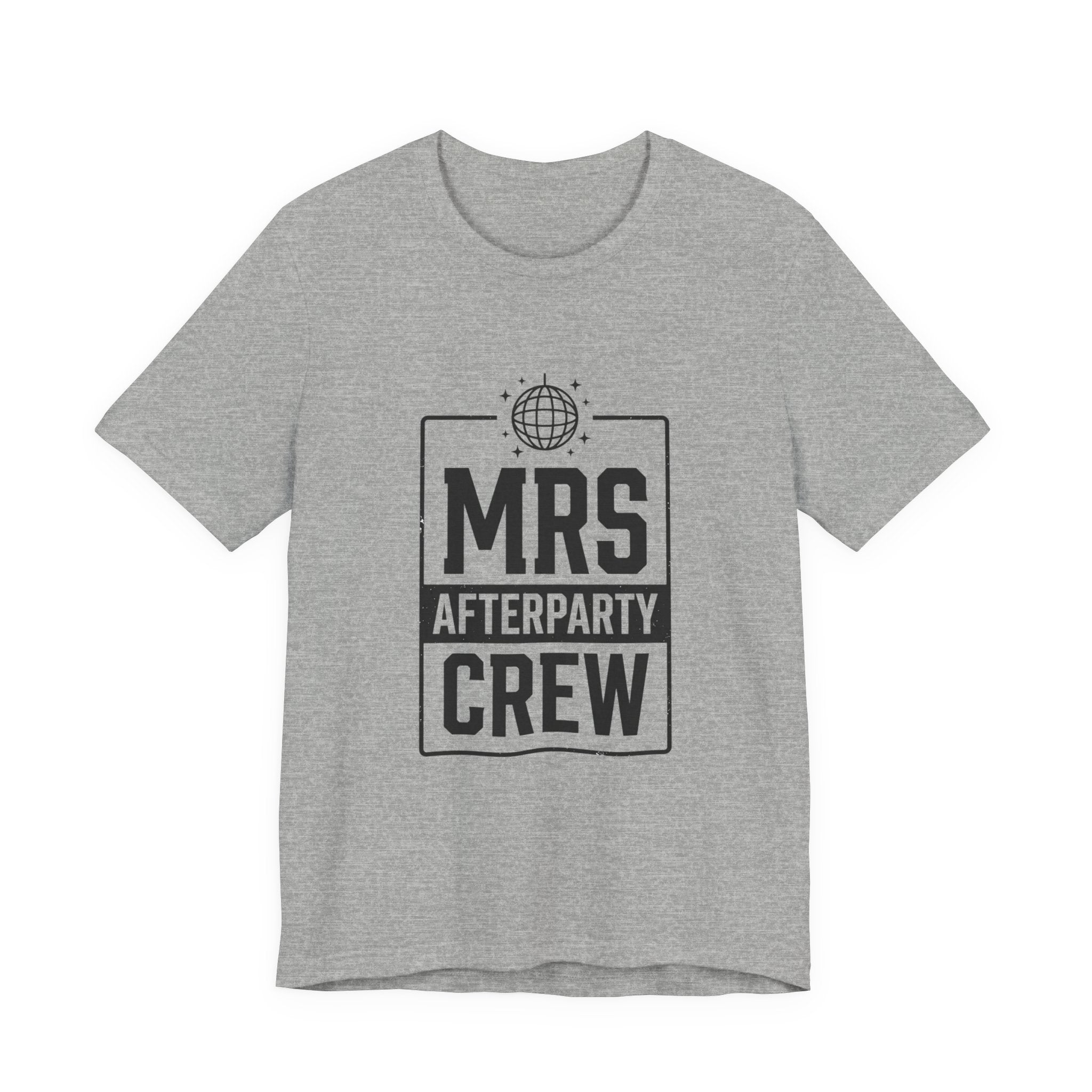 Mrs Afterparty Crew T-Shirt | Bride Era Slogan, Retro Script Tee
