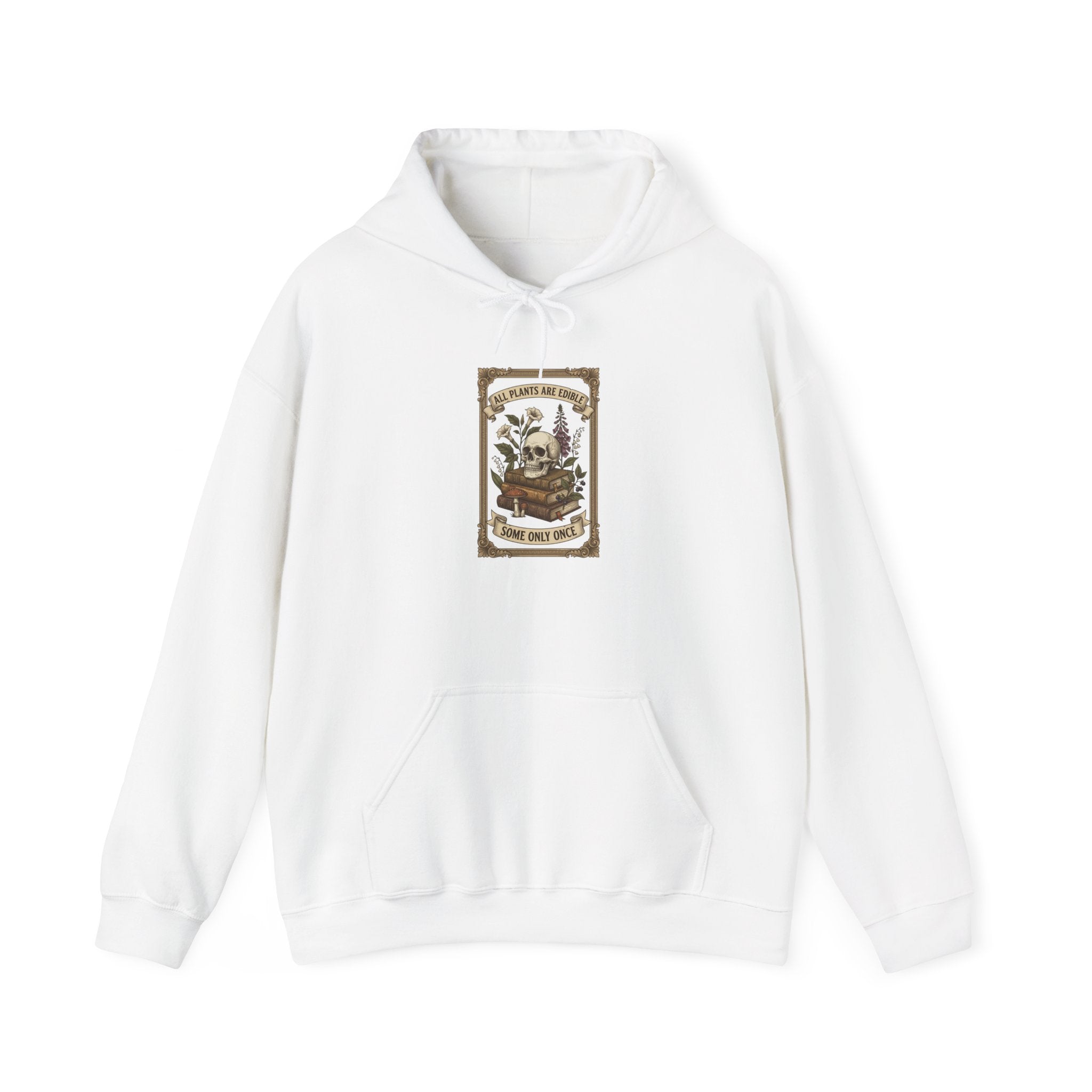 All Plants Are Edible Hoodie | Vintage Botanical Mycology Illustration