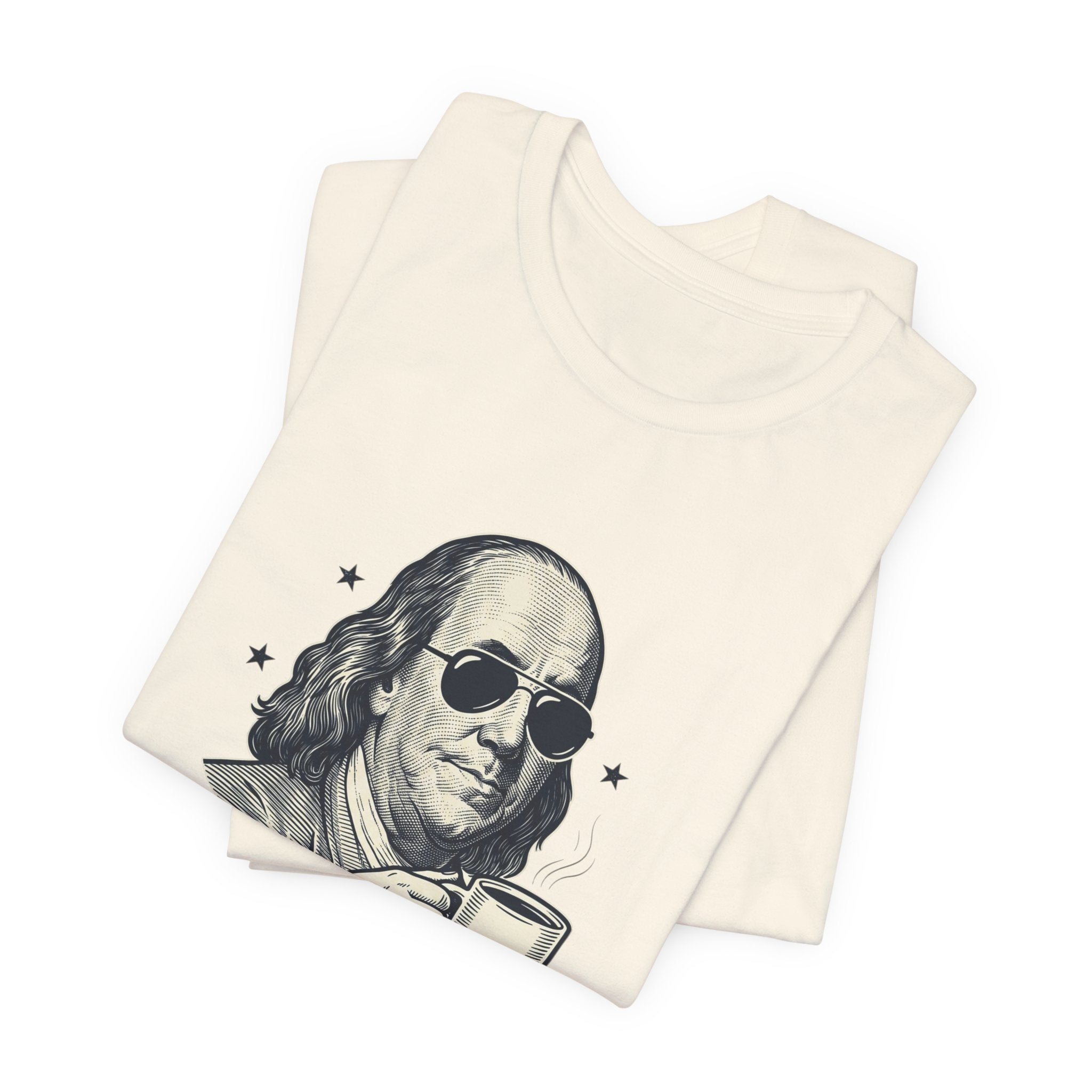 Revolution Runs on Coffee Tee | Founding Daddies, Vintage Patriotic Humor