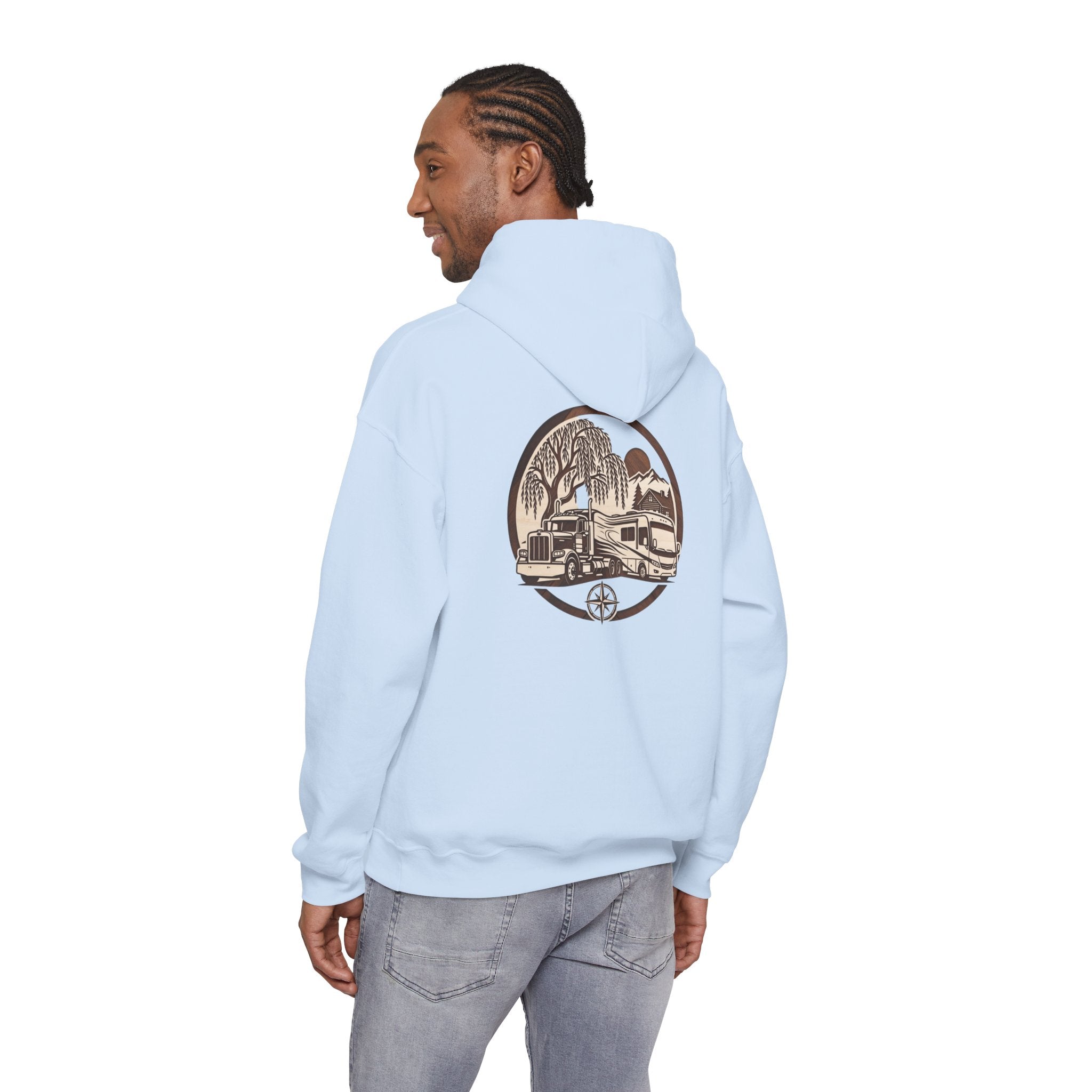 RV Adventure Hoodie – Retro Camper Travel Graphic Hooded Sweatshirt
