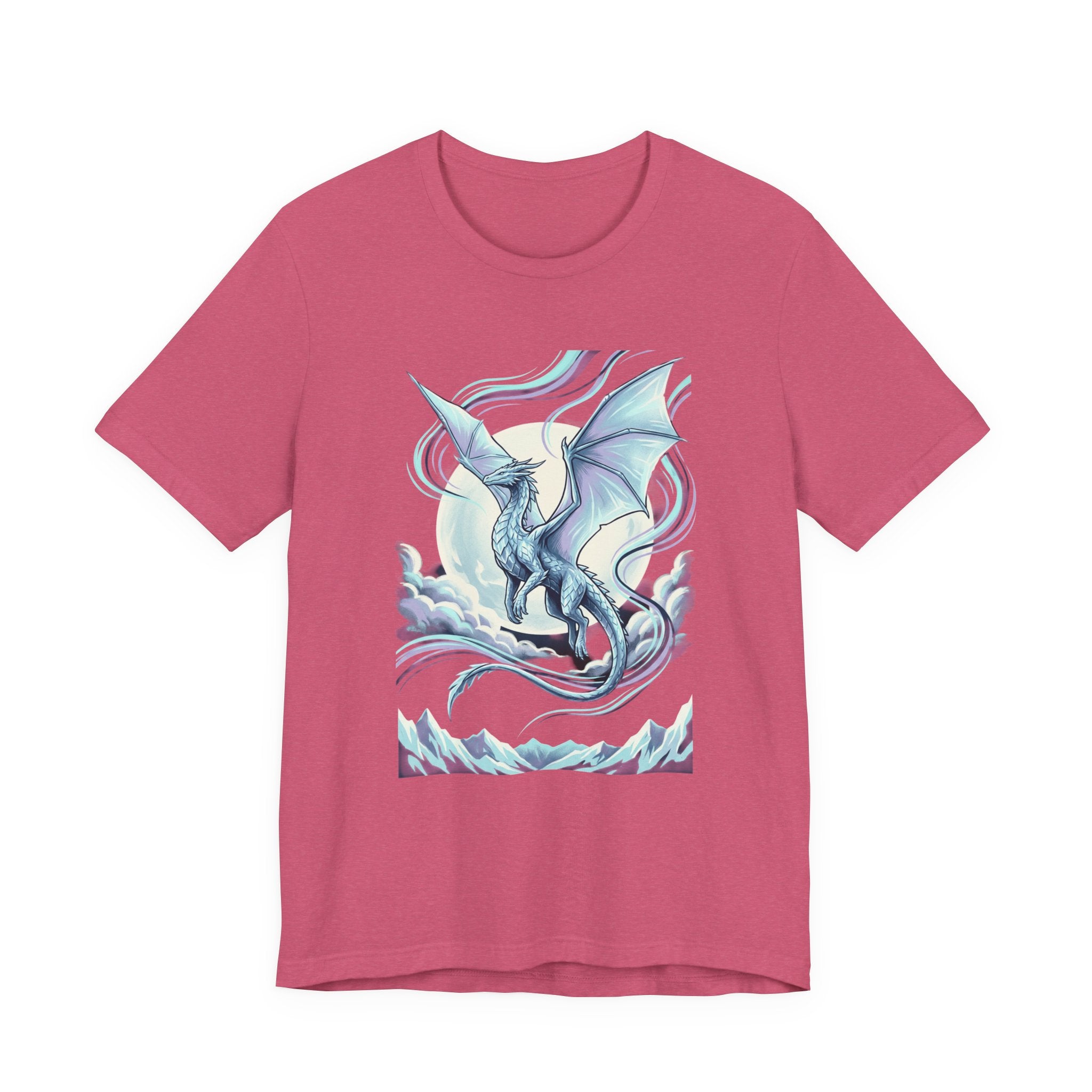 Ice Dragon Illustration T-Shirt | Fantasy Dragon Art, Mythical Creature Tee